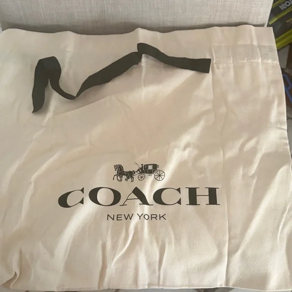 Coach Jamie Camera Bag Signature Canvas Stripe Beige White Like New + Dust Bag - Picture 5 of 9